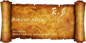 Rakita Júlia névjegykártya